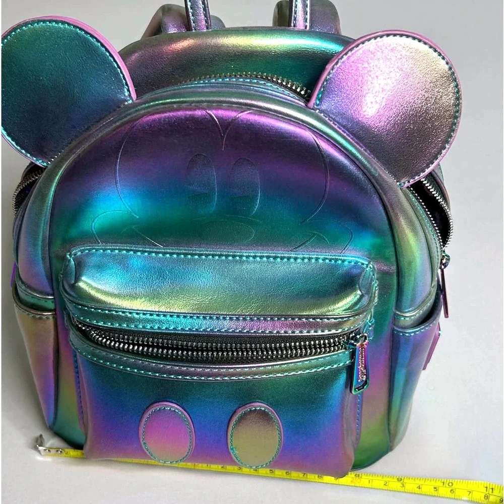 Disney Loungefly Mickey Mouse Iridescent Oil Slick Mini Backpack WDBK0719